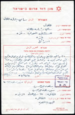 Formulaire israélien pour prisonniers de guerre