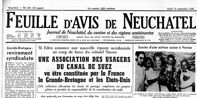 Création de l'Association des Usagers du Canal de Suez