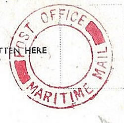 cachet double cercle poste maritime