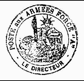 cachet déesse assise dela Poste aux Armées de la Force A