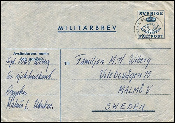 enveloppe en franchise militaire