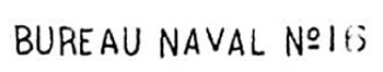 griffe Bureau Naval No 16 type 2