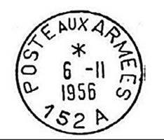 cachet poste aux armées 152A