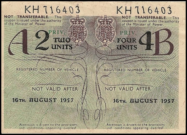 Tickets britanniques de rationnement