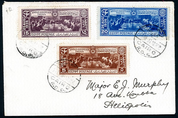 FDC traité anglo-egyptien 1936
