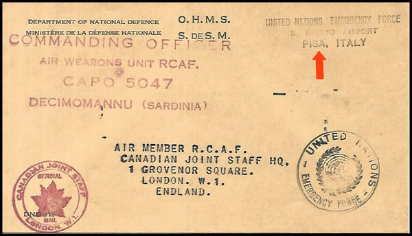 Base canadienne UNEF  à Pise 