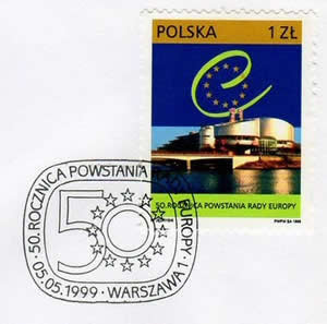 Pologne 50ème anniversaire du Conseil de l'europe 