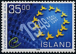 Islande 50ème anniversaire du Conseil de l'Europe