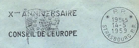 OMEC Xe anniversaire du Conseil de l'Europe en Post-payé