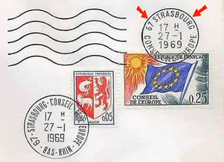 OMEC Lignes ondulées à gauche evec code postal