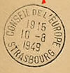 Cachet Conseil de l'Europe type I sous-type 2
