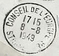 cachet Conseil de l'Europe type I sous-type 1