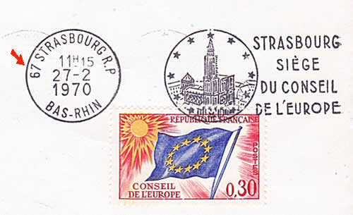 Flamme à droite avec code postal