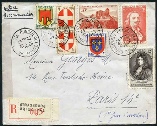 LR Oblitérée du 8-8-49