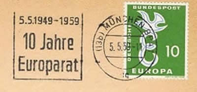 OMEC 10ème anniversaire du Conseil de l'Europe RFA