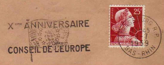 OMEC 10ème anniversaire du Conseil de l'Europe type 2