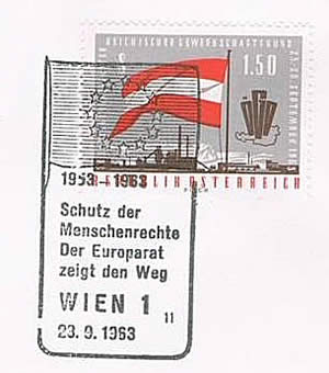 Autriche 10ème anniversaire de la Convention Européenne des Droits de l'Homme