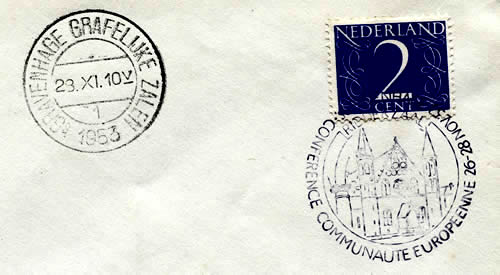 Réunion des Ministres des Affaires Etrangères européens à la Haye novembre 1953