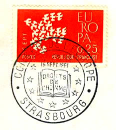 oblitération droits de l'homme 1961