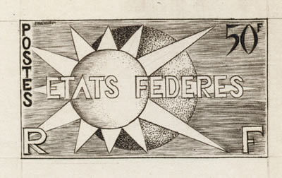 Projet de timbre "Etats fédérés"