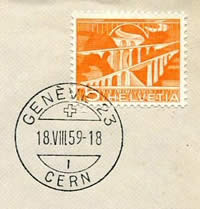 1er Timbre-à-date du CERN