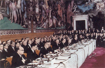 Cérémonie de signature du Traité de Rome