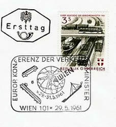 Réunion CEMT Vienne 1961 FDC