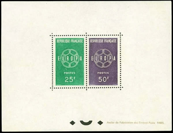 Bloc-feuillet Europa 1959