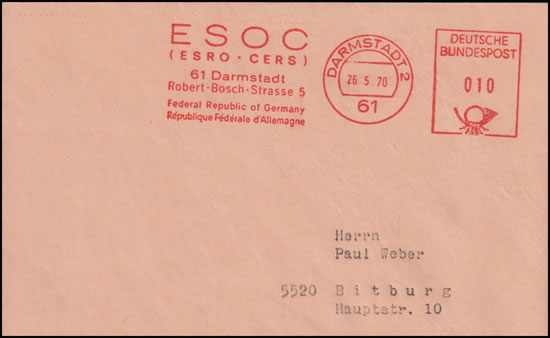 EMA ESOC Damstadt 1970