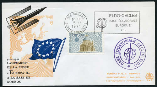 OMEC Lancement fusée europa II