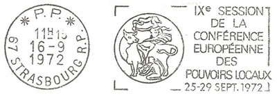 OMEC  session des Pouvoirs locaux de l'Europe 1972 en port payé