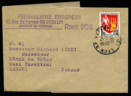 bande du journal Fédéralisme européen