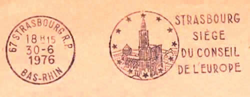 Flamme RP 16 Strasbourg Siège du Conseil de l'Europe
