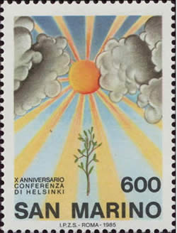 Saint-Marin 10ème anniversaire de la Conférence d'Helsinki