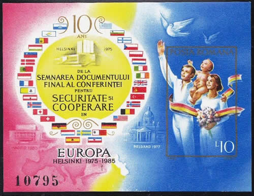 Roumanie 10ème anniversaire de la Conférence d'helsinki