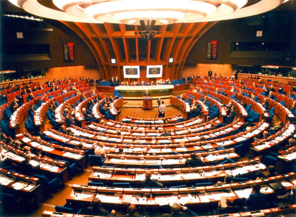 Hémicycle du palais de l'Europe à Strasbourg
