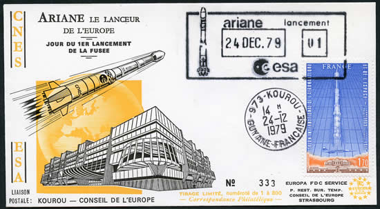 1er lancement réussi de la fusée Ariane