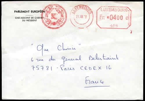 EMA parlement Européen 1973 Luxembourg