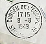 1ère date du cachet Conseil de l'Europe