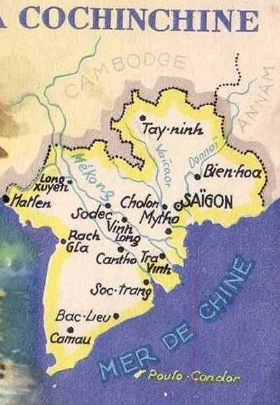 Carte Cochinchine