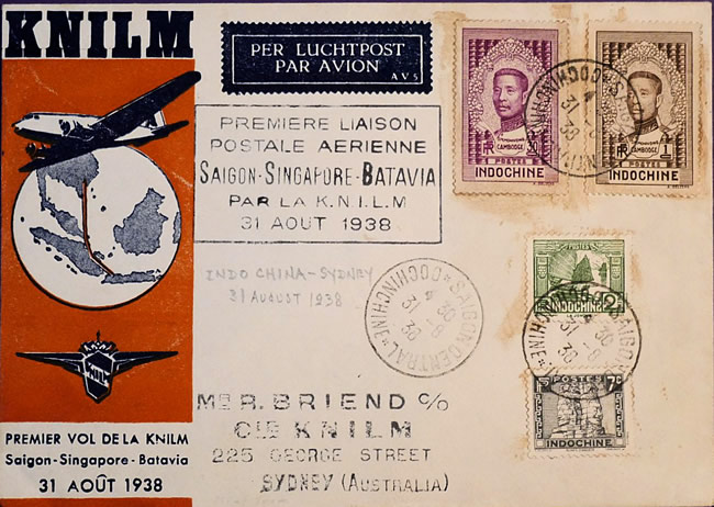 premier vol Saigon Singapour batavia aout 38