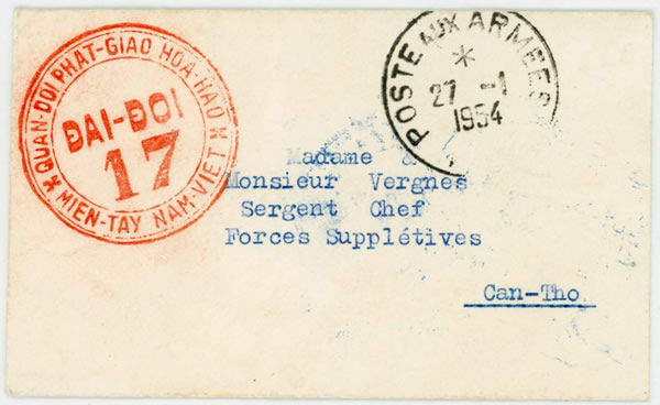 Lettre d'une ompagnie des supplétifs de la secte Hoa-Hao