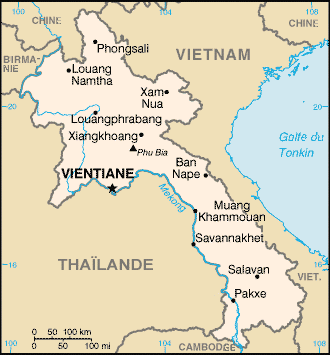 Carte du Laos