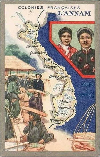 Carte de l'Annam