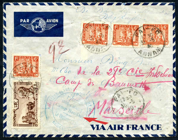 lettre pour le camp Bao-Dai (MOI)