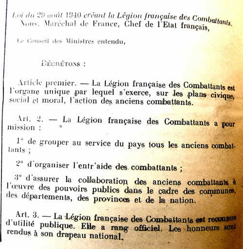 Légion Française des Combattants 2