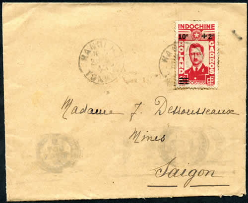 Lettre Hanoi pour Saigon via_hué