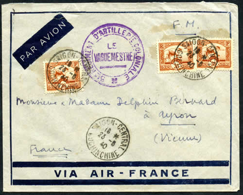 Lettre en franchise partielle 90cts