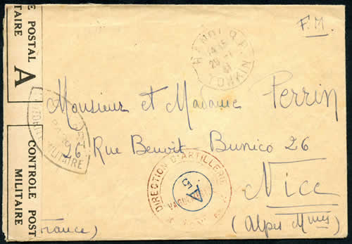 Lettre en franchise par voie de surface