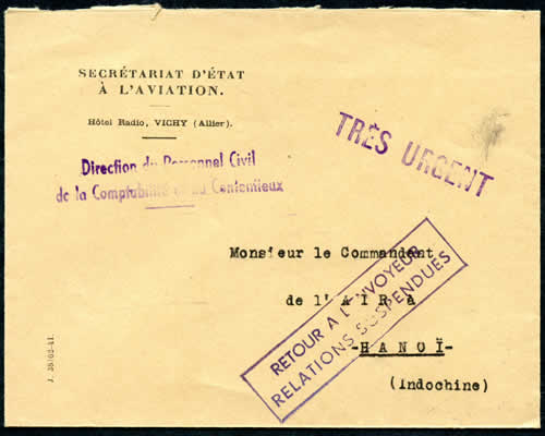 Griffe retour à l'envoyeur relations supendues